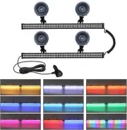 2 in 1 192 LED Strobe Light Bar Emergency Warning Hazard Traffic Advisor 9 Color
