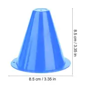 (Blue)10pcs Soccer Training Cone Football Barriers Plastic Marker Holder MU