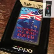 Zippo 218 Honoring All Those Who Served Lighter + FLINT PACK