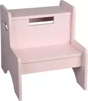 Wooden Two-Step Stool for Kids and Adults, Perfect Kitchen Step Stool or Bathroo