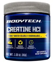 Creatine HCL Powder - Highly Soluble & Bioavailable - Unflavored (60, 1.58oz)