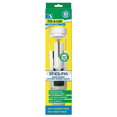 Fix-A-Loo ENDURA DUAL FLUSH CISTERN OUTLET VALVE 258-390mm Variable Height