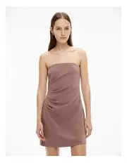 [Witchery] Tuck Detail Mini Dress in Peppercorn