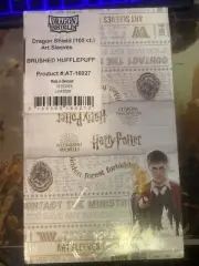 Brushed Hufflepuff Dragon Shield sleeves case (10 packs) Harry Potter