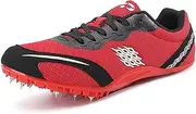 [SDEQA] Unisex Track and Field Shoes for Men Women Kids Track Spikes Running Sprint Shoes Professional 8 Spikes Breathable Athletic Shoes