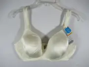 NEW Playtex Love My Curves Bra 38DD Side Smoothing Wireless Lined Ivory 0002