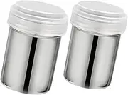 Fine Mesh Sugar Powder Shaker Duster Metal Sugar Dispenser Lid Compact for Kitchen Storage