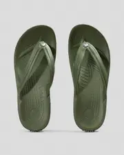 [Crocs] Crocs Women's Crocband Flip Flip Flops Slippers in Army Green/White Size M12 M12 Army Green/White