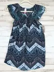 NWT No Boundaries Women's Juniors Teal Med. Smocked Peasant Cap Sleeve Boho