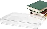 [Generic] Desktop Briefcase | Stackable Clear A4 Paper Organiser Box | File Box with Double Buckles for Notepad, Certificate, Photo Album, Notebook
