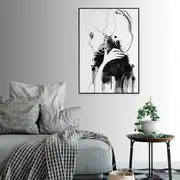 Vogue Girl Black and White Canvas Wall Art