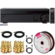 Sony STRDH190 Stereo Receiver 2 Channel Bluetooth & AUX Input Cable Kit Bundle