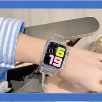 在飛比找蝦皮購物優惠-藍天百貨喔# 蘋果透明錶帶通用蘋果S7錶帶華強北手錶錶帶一件