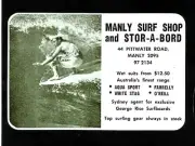 MANLY SURF SHOP SURFBOARDS STICKER / DECAL SHAPER MANUFACTURER THE 60'S/70'S