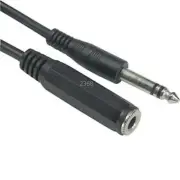 6ft 1/4" Stereo Male~Female Extension Audio/Headphone​/Mic/PA Cable/Cord 6.35mm