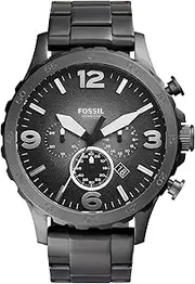 [FOSSIL] Nate Men's Watch with Oversized Chronograph Watch Dial and Stainless Steel or Leather Band