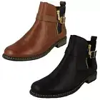 Ladies Rieker 'Z4959' Casual Leather Warm Lined Zip Up Chelsea Boots