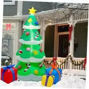 7 FT Inflatable Christmas Tree with Led Lights, Lighted Christmas Tree for