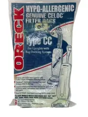 Oreck CCPK8DW Type CC Vacuum Bags – Pack of 8 Genuine CELOC Filter Bags
