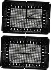 SUPVOX 2pcs Nursery Basin Kinds of Flowerpots Large Planting Tray Sprout Trays Planting Basin Trays Starter Grow Trays Trays Hole Sprouting Tray Growing Succulents Plastic Dish