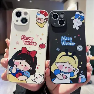 閨蜜白雪公主愛麗絲少女適用iPhone14promax手機殼蘋果13軟殼12硅膠卡通15全包XS透明8plus防摔XR直邊7可愛6s