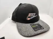 Infant Nike Ball Cap Black and Gray / Silver Color Plastic Swoosh Adjustable