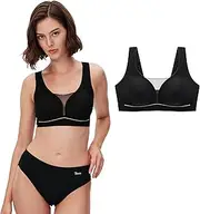 [My Siesta] CloudCuddle Wireless Bra – Ultra-Breathable Mesh, Seamless Comfort – No-Dig Underband & Soft Foam Cups – Lightweight for Lounge & Sleep