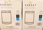 2x Sunset Lighting LED Wall Sconce Oil Bronze F9983-44 Damp Rated 120-277V PAIR