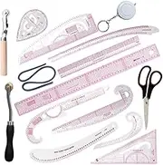 Set D, Curve Sewing Pattern Ruler, Dressmaking Tailor Support Tool, Plastic Metric DIY Clothing Measuring Kit, Clothing Fashion French Curve Ruler