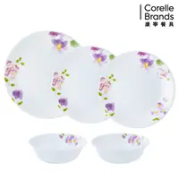 在飛比找松果購物優惠-【美國康寧 Corelle】紫霧花彩餐具五件組 (5.7折)