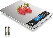Food Scale, 22lb/10kg Digital Kitchen Scale for Cooking, Baking, Lab, Postage, Pottery & Glazes 1g/0.1oz Precise Graduation, Stainless Steel and Easy to Clean Kitchen Appliance (Silver)