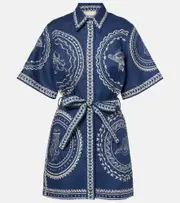 [Alemais] Alémais Oceane linen minidress UK 10 blue