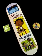 SIGNED Sean Cliver Clyde Singleton Calvin & Hobbes StrangeLove Skateboard Deck