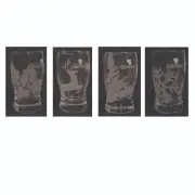 GUINNESS 4 x ETCHED CHRISTMAS TASTER GLASSES BREWERY ISSUED 140ml MAN CAVE