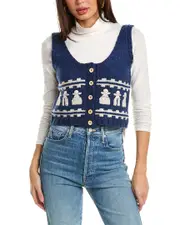 SEA NY Afina Knits Cropped Wool Vest