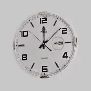 Pearl Quality Wall Clock 36cm with date Sweep movement PW184