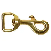 96AI Hilason Swivel Eye Bolt Snap Clip Hooks Solid Brass