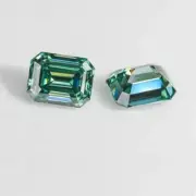 Exquisite Luxury 3 CT Green Color Emerald Cut Loose Lab Grown Diamond Certified