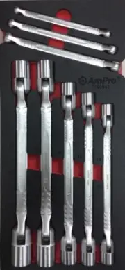 Ampro Swivel Metric Socket Wrench Set 8 Piece TS50943