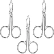 Tweezers Scissor Handle, Straight Tip Eyebrows Tweezers Scissors Shaped Hair Plu