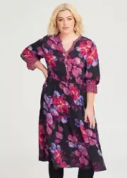 ts Taking Shape Dress Size 18 Natural Magenta Haze style NWT