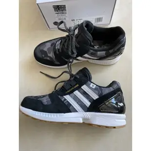 adidas x bape  三方聯名ZX8000黑迷彩休閒運動鞋