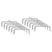 12Pcs Metal Purse Frame,4.9" Vintage Arch Kiss Lock Clasp Frame Embossed,Silver