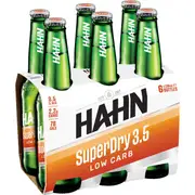 Hahn Superdry Premium Lager 3.5% Bottle 330ml x 6 Pack