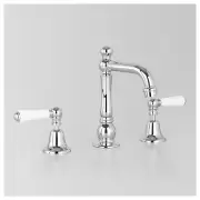 Astra Walker Olde English Basin Set with Stanmore Spout and White Ceramic Levers