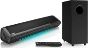 Saiyin Sound Bars for TV with Subwoofer, 2.1 Deep Bass Small Soundbar Monitor Sp
