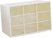 Hellery Compact Drawer Storage Solution for Jewelry and Crafts, White, as described