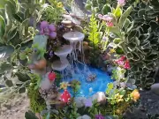 Fairy Garden Waterfall, Fairy pond, Fairy garden, Miniature waterfall, Diorama