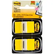Post-it Flags 25x43mm Yellow 2 Pack
