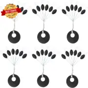 720Pcs Fishing Rubber Bobber Stoppers 6 in 1 Bobber Stops Black Oval Floats Sink
